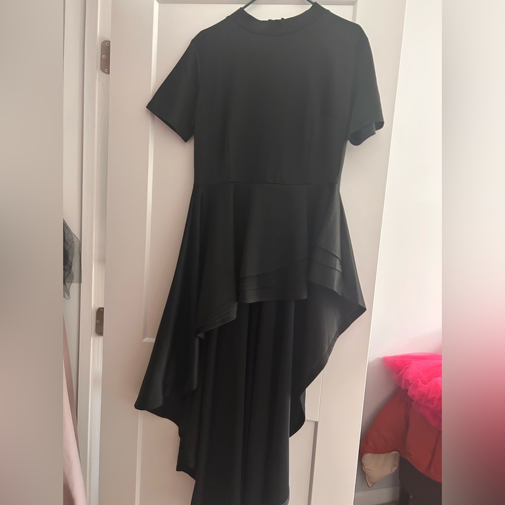 Elegant Black Asymmetrical Dress
